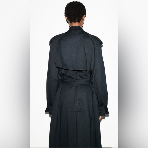 SKIMS Oversized Luxe Black Trench Coat NWT - Picture 4 of 10